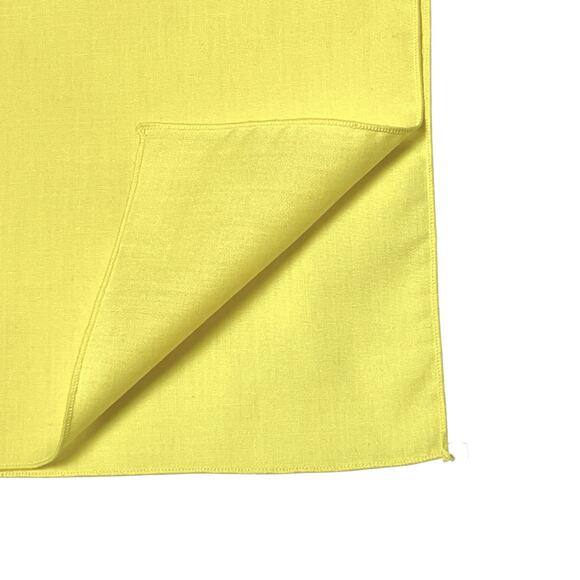 Cloth Dinner Napkins Lot of 4 Bright Yellow Square 18 Inch Soft Fabric - Picture 5 of 6